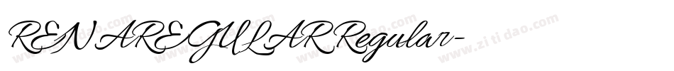 RENAREGULAR Regular字体转换